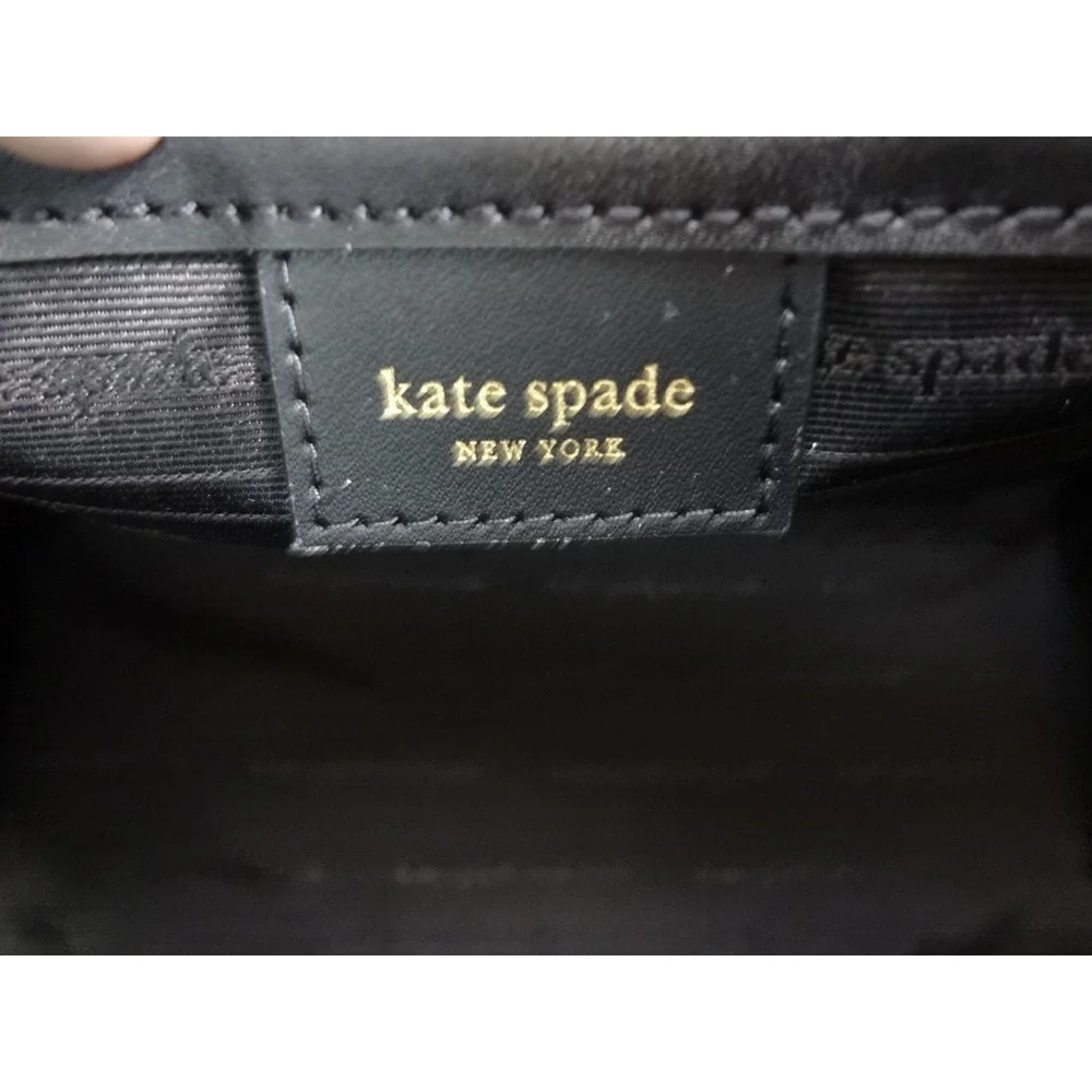 Kate Spade Manhattan Small Tote‎ Houndstooth Tweed Black White Bag K1577 NEW